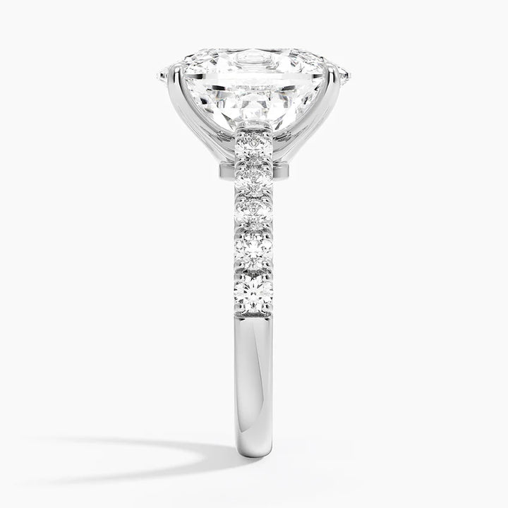 Anthology with 6ct Elongated Cushion Lab Diamond in 18K White Gold