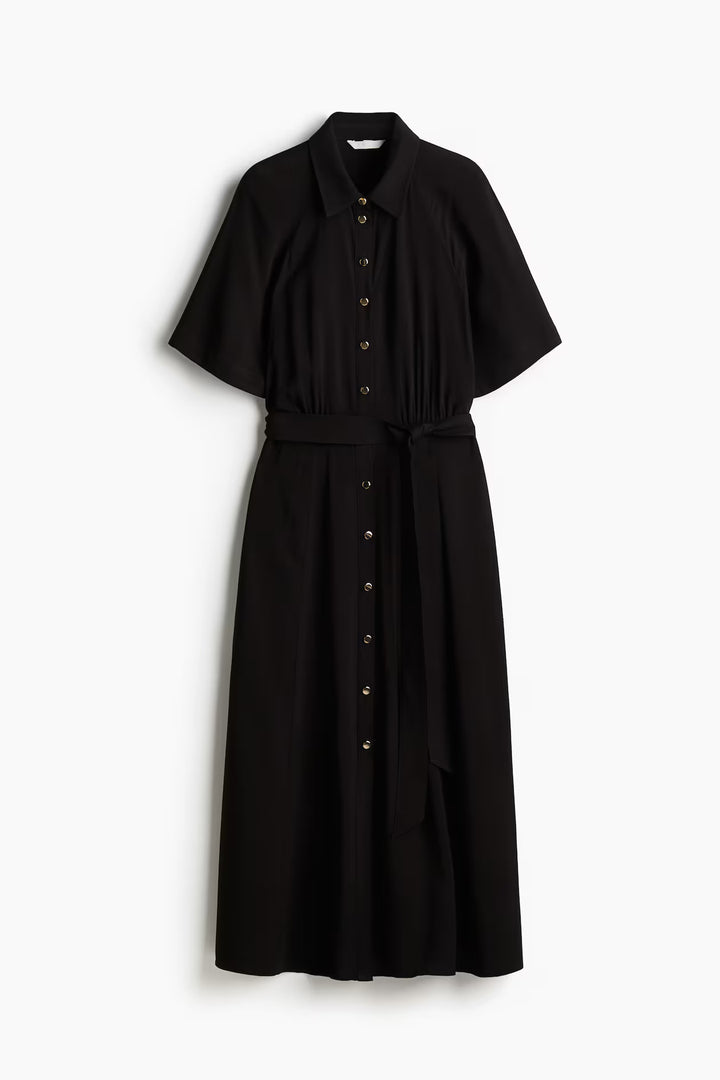 H&M Ladies Tie-Belt Shirt Dress