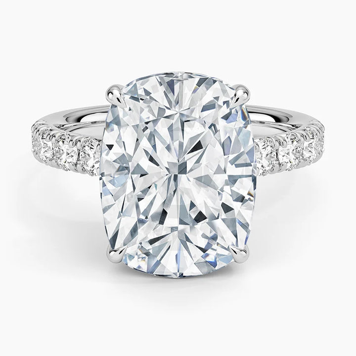 Anthology with 6ct Elongated Cushion Lab Diamond in 18K White Gold