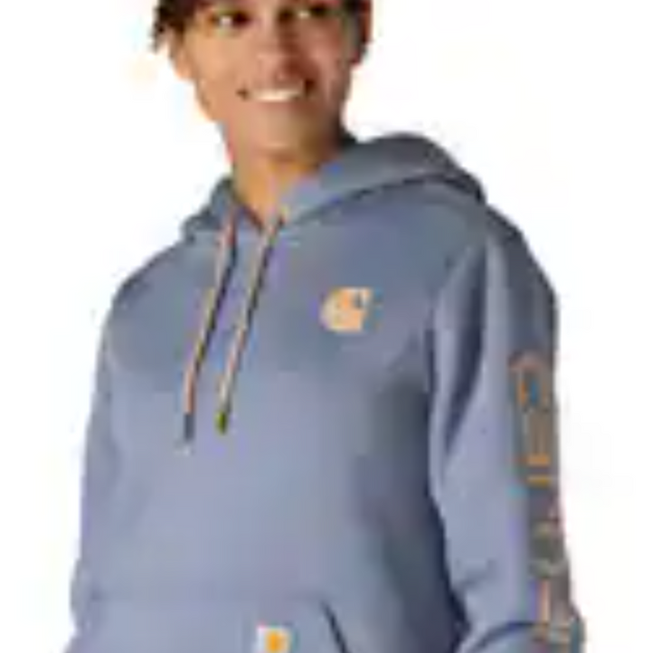 Carhartt Women's Relaxed Fit Midweight Logo Sleeve Graphic Hoodie