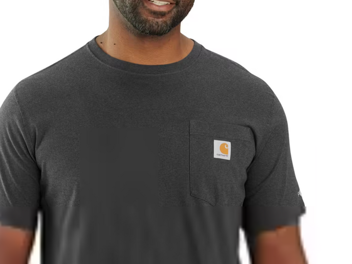 Mens Force Relaxed Fit Midweight Short-Sleeve Pocket T-Shirt