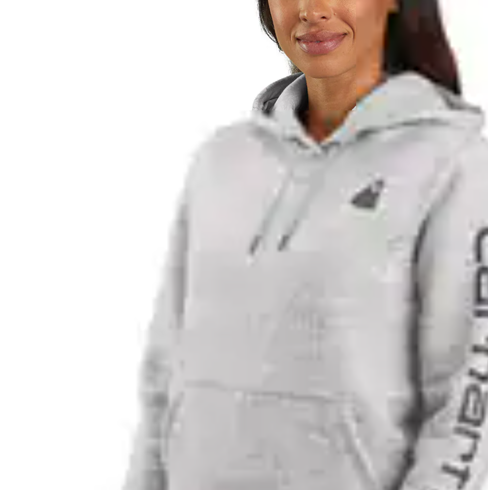 Carhartt Women's Relaxed Fit Midweight Logo Sleeve Graphic Hoodie