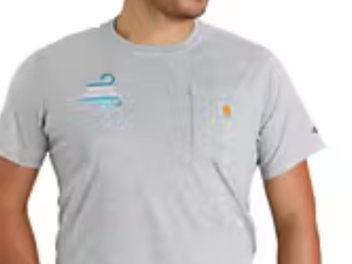 Mens Force Relaxed Fit Midweight Short-Sleeve Pocket T-Shirt