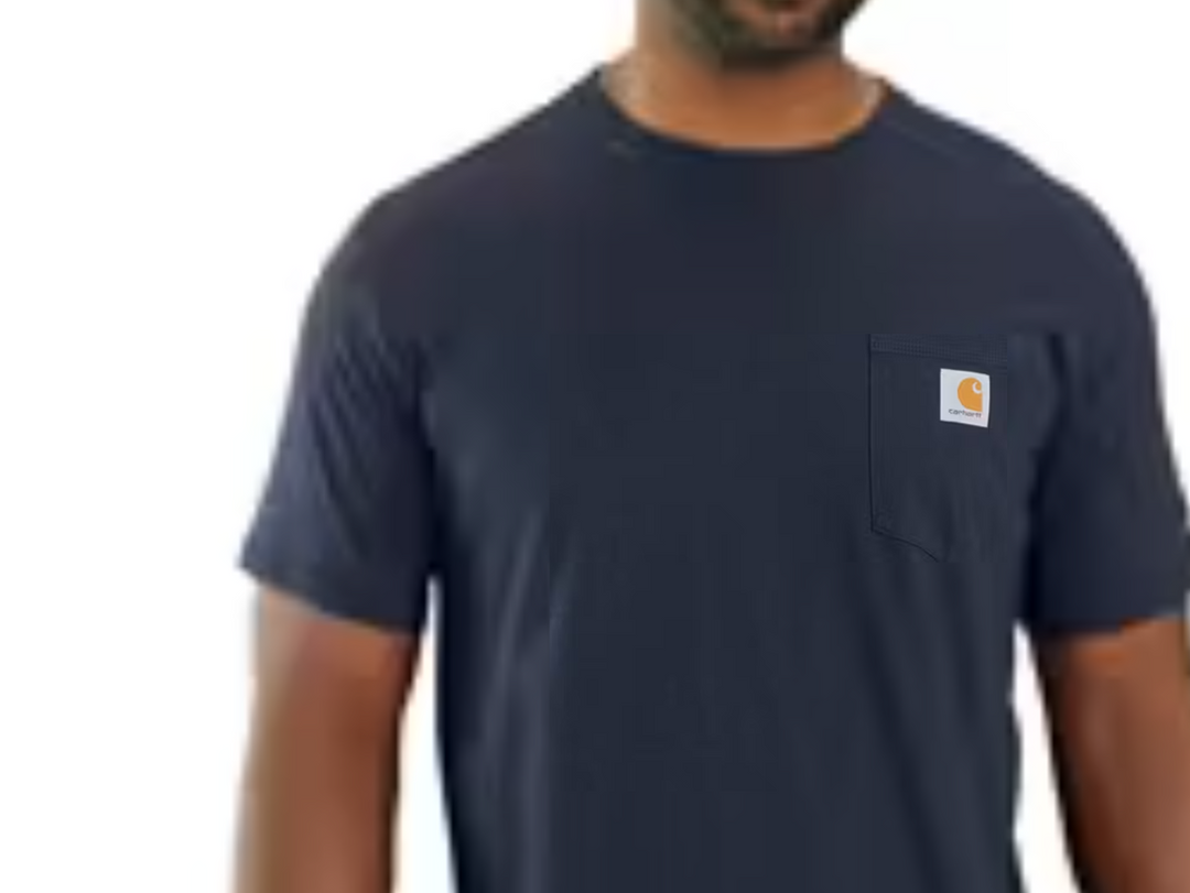 Mens Force Relaxed Fit Midweight Short-Sleeve Pocket T-Shirt