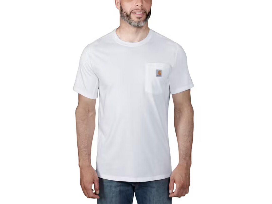 Mens Force Relaxed Fit Midweight Short-Sleeve Pocket T-Shirt