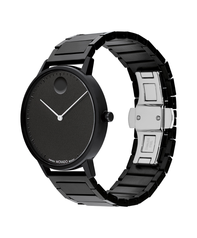 Movado Face Black Stainless Steel Watch