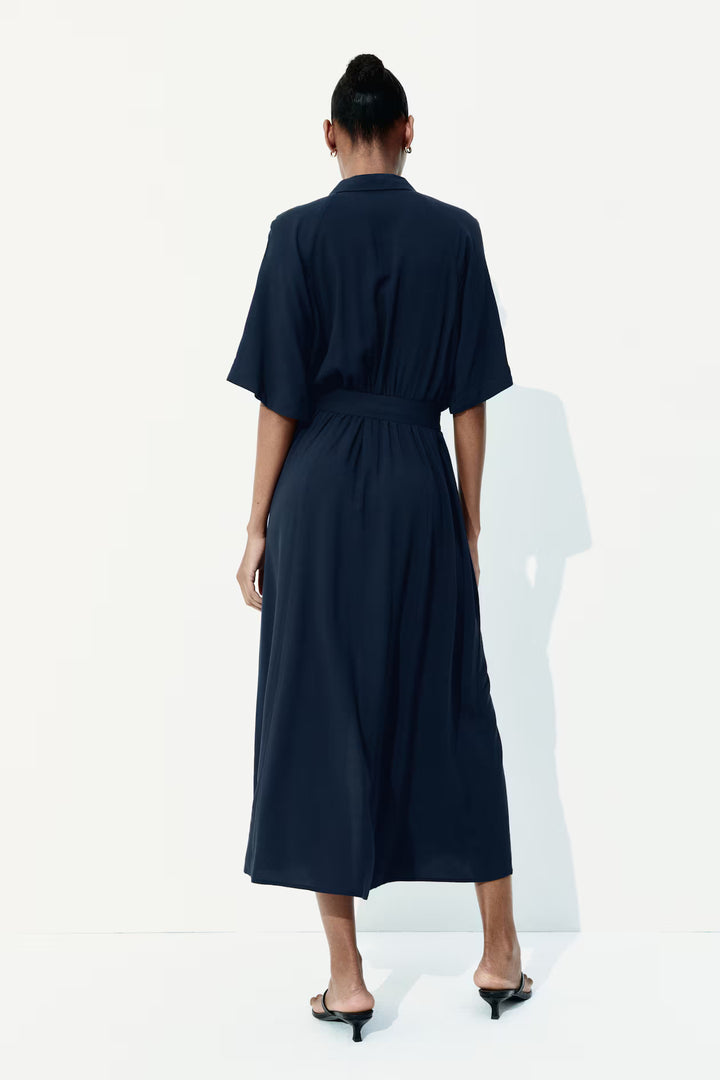 H&M Ladies Tie-Belt Shirt Dress