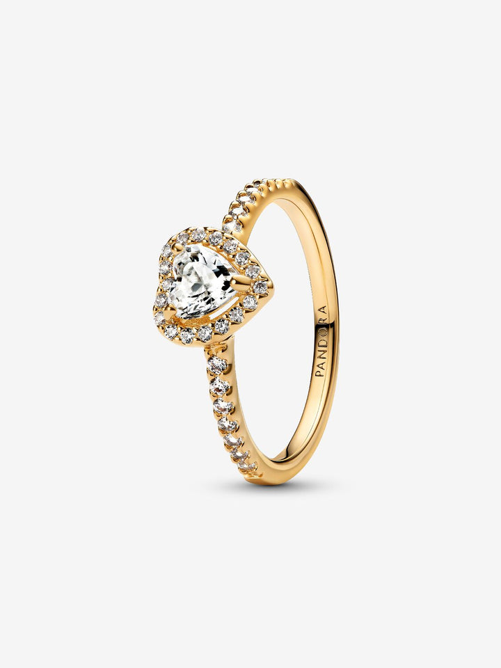 Pandora Women's Elevated Heart Gold-Plated Ring