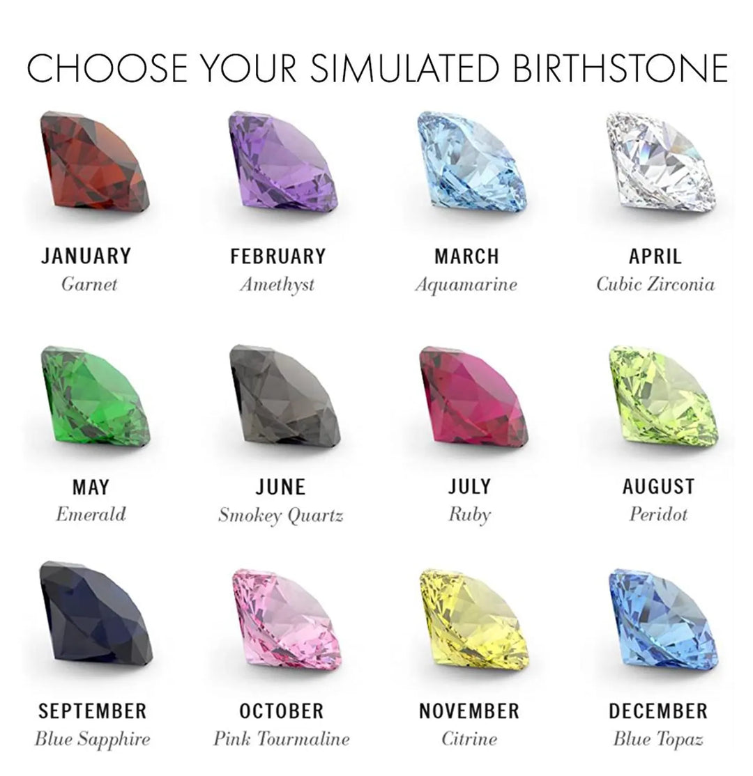 Gold Double Heart Birthstone Ring with Accents