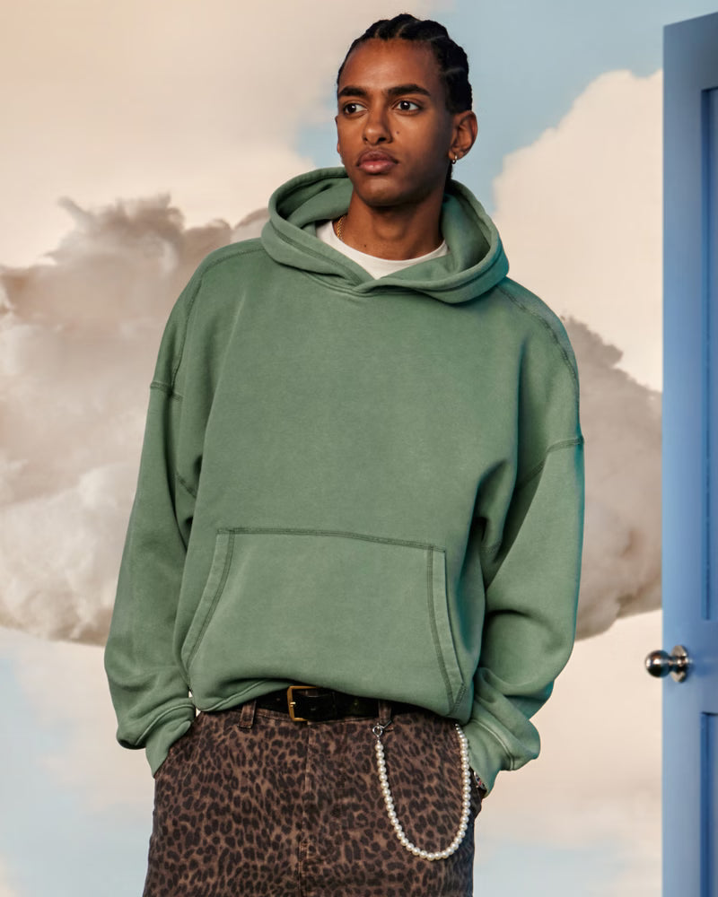 Men's Baggy Cinch Hoodie in Washed