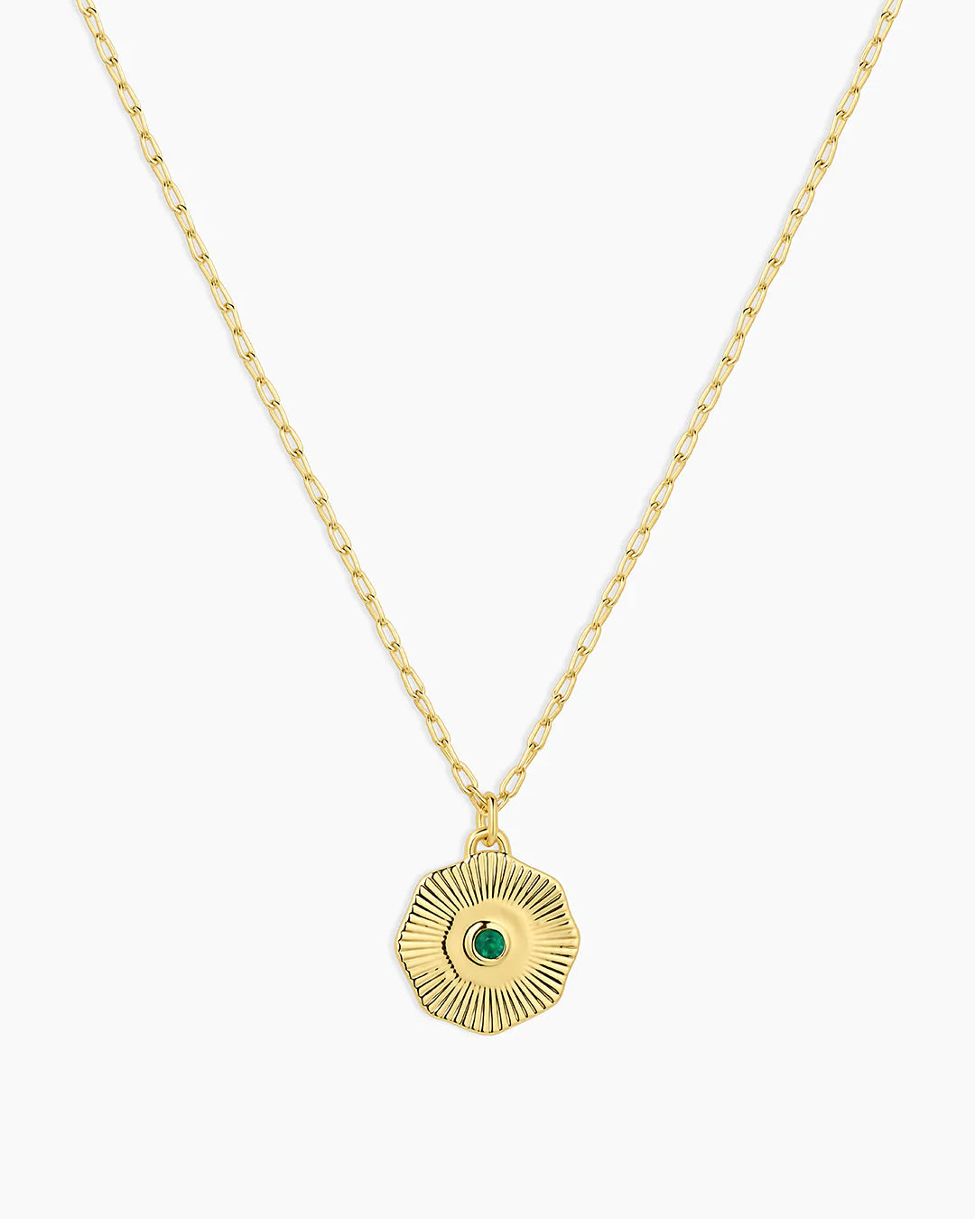 Women's gorjana Birthstone Coin Necklace 18k Gold