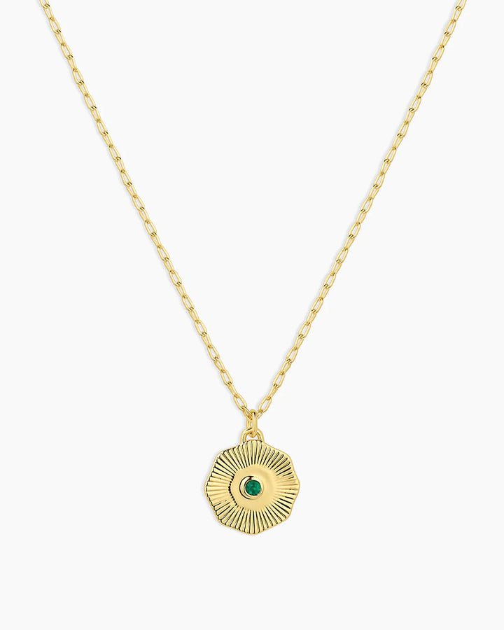 Women's gorjana Birthstone Coin Necklace 18k Gold