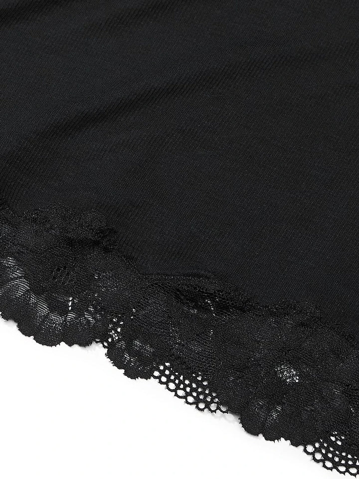 Victoria's Women's Secret Ribbed Modal & Lace Cross-Back Slip Dress