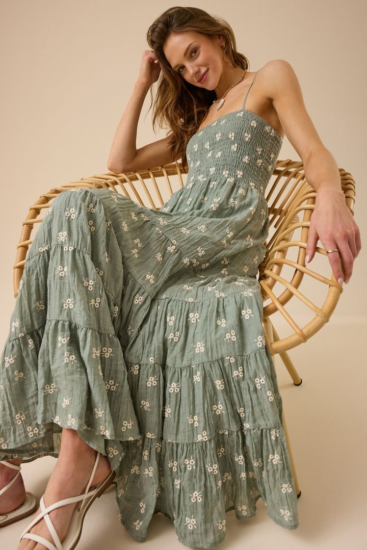 Altar'd State Women's Baylor Embroidered Maxi Dress