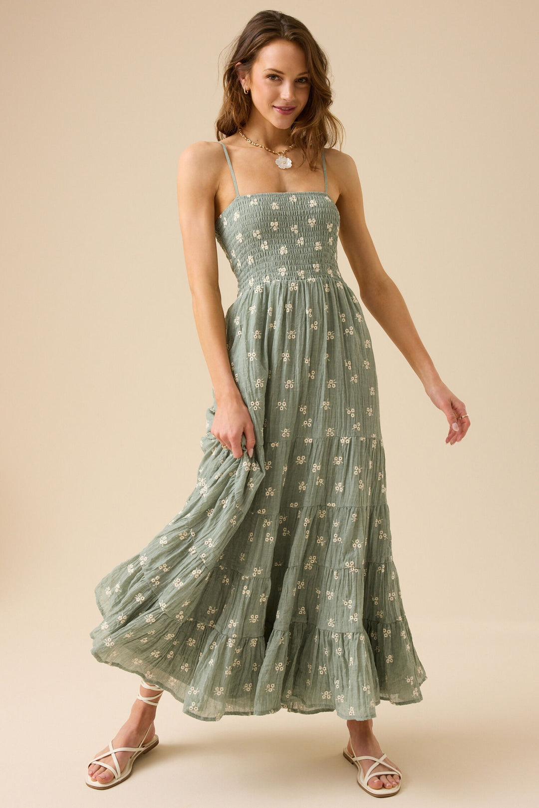 Altar'd State Women's Baylor Embroidered Maxi Dress