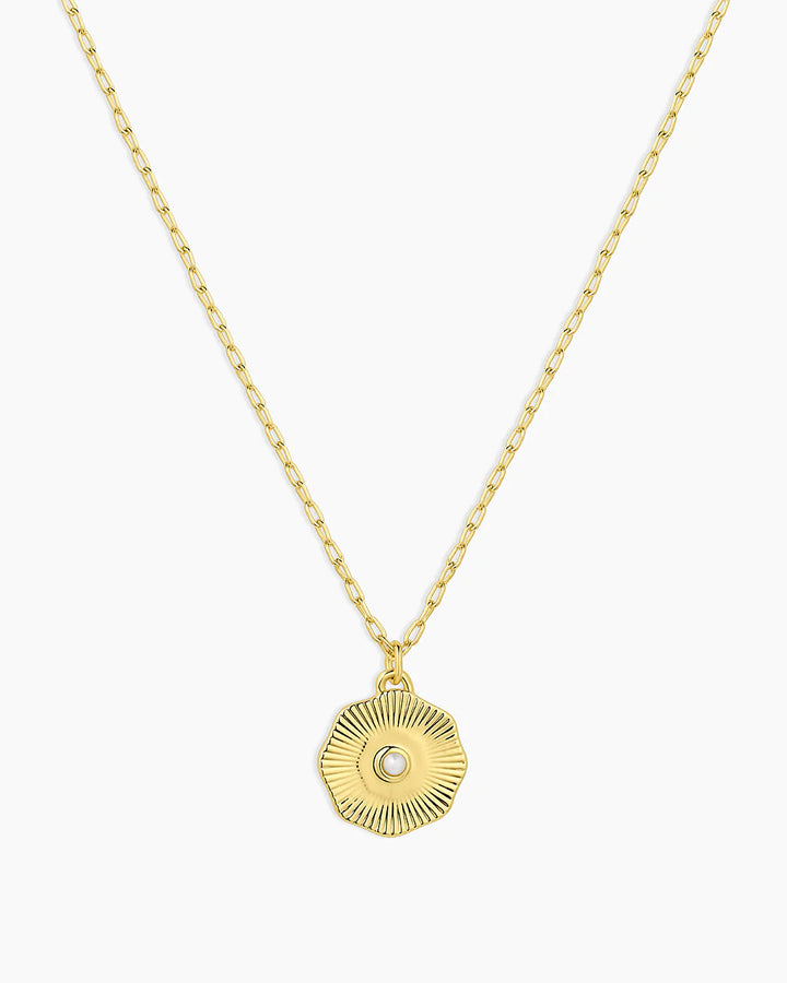 Women's gorjana Birthstone Coin Necklace 18k Gold