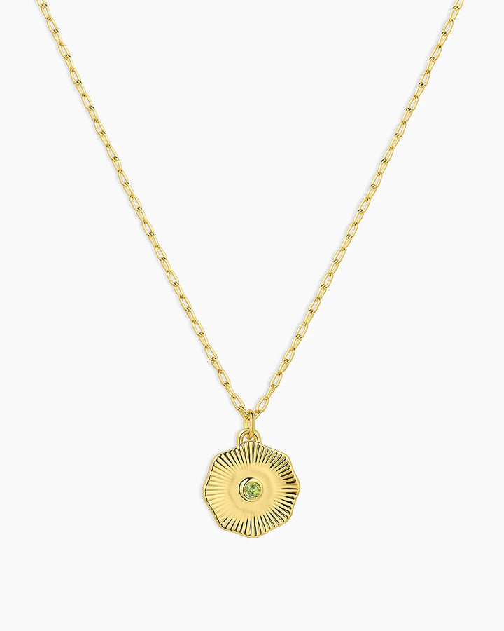 Women's gorjana Birthstone Coin Necklace 18k Gold