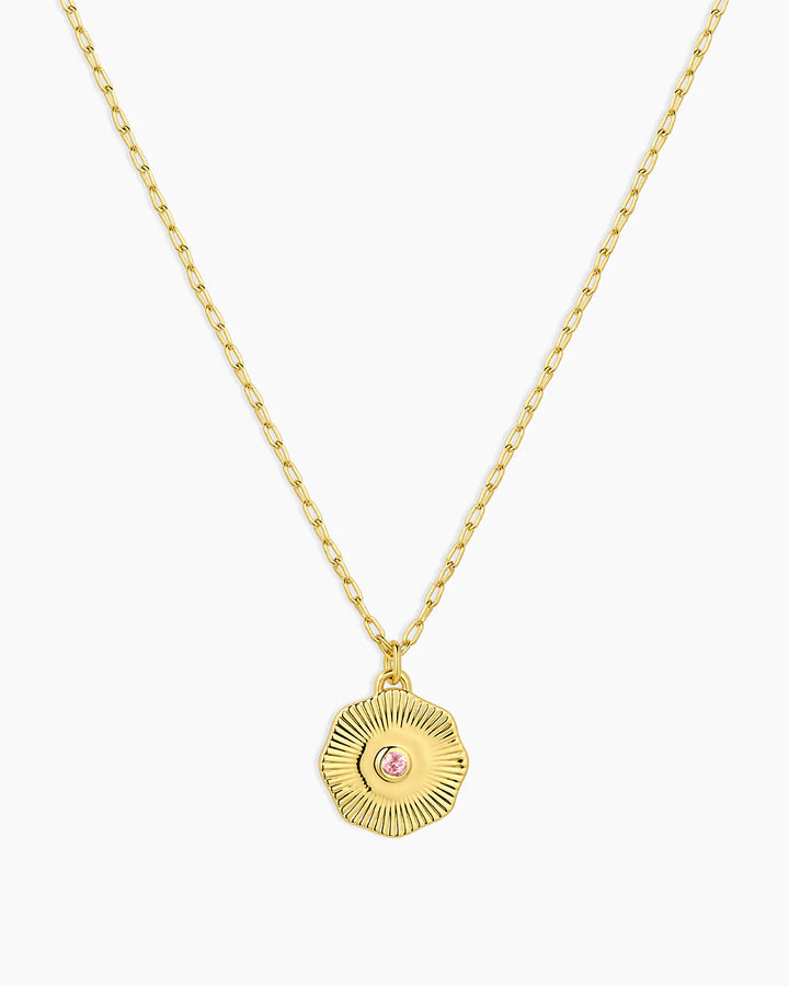 Women's gorjana Birthstone Coin Necklace 18k Gold