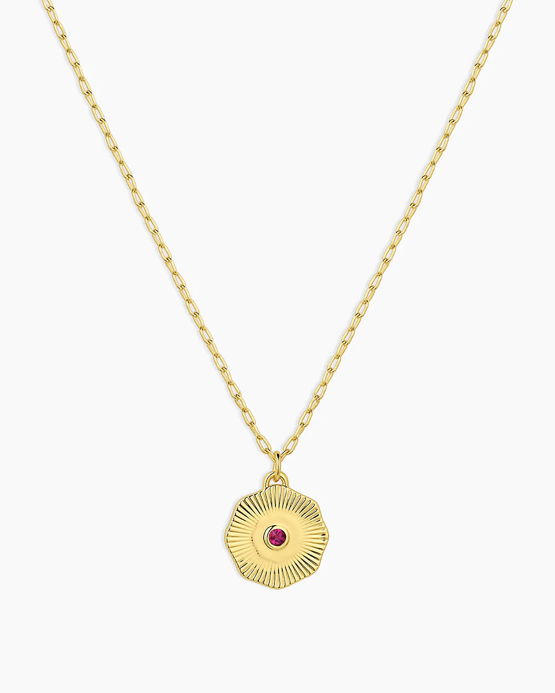 Women's gorjana Birthstone Coin Necklace 18k Gold