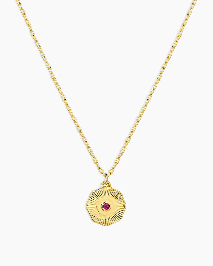 Women's gorjana Birthstone Coin Necklace 18k Gold