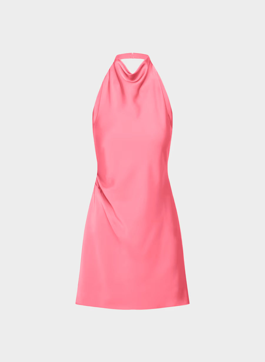 Aritzia Babaton Women's Audience Satin Mini Dress in Matte Pearl | 8