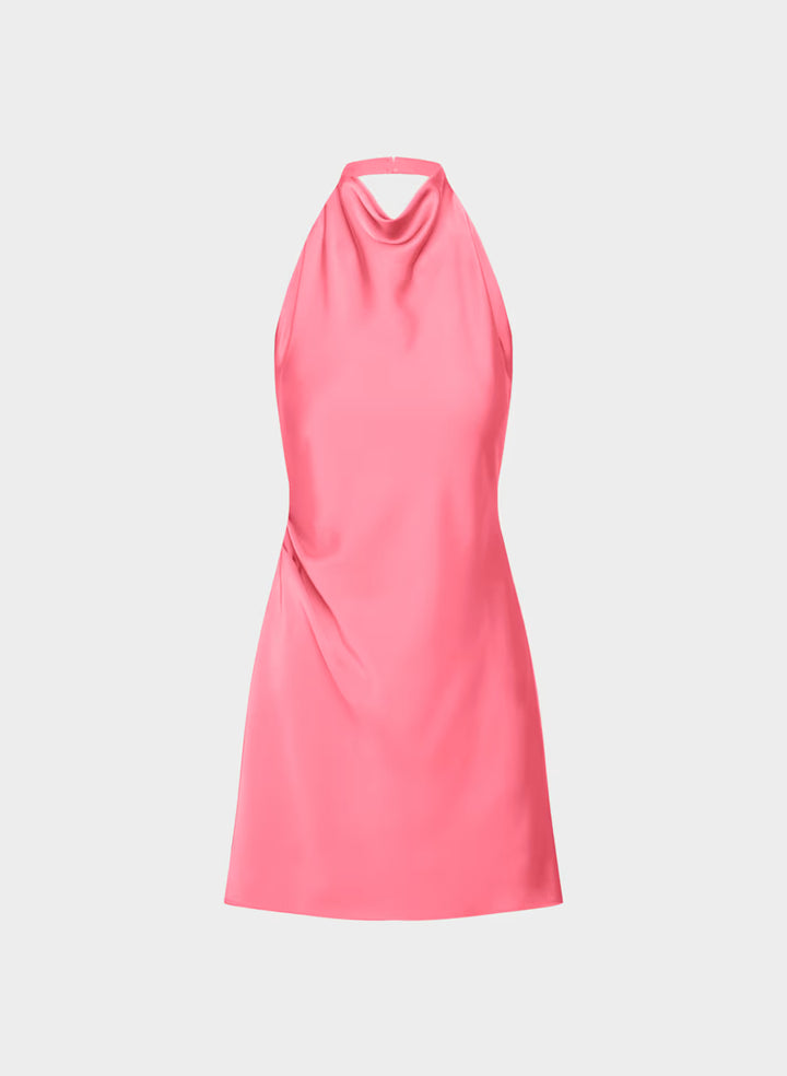 Aritzia Babaton Women's Audience Satin Mini Dress in Matte Pearl | 8