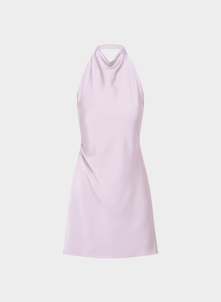 Aritzia Babaton Women's Audience Satin Mini Dress in Matte Pearl | 8