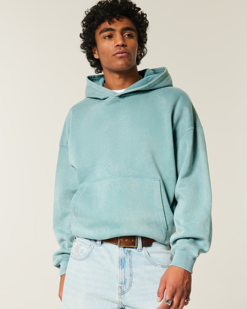 Men's Baggy Cinch Hoodie in Washed