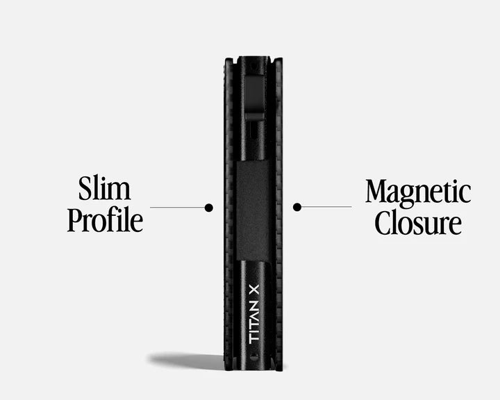 Titan X Wallet I Trifold RFID Blocking with Pop Up Card Access I Holds 1-10 cards, Carbon Fiber