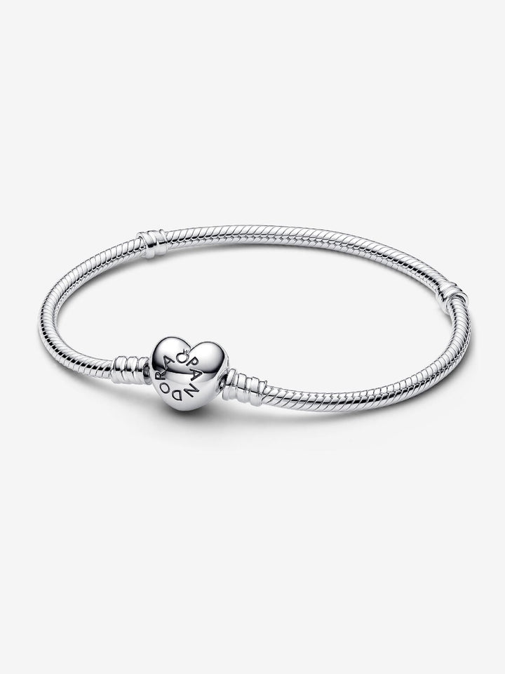 Pandora Moments Heart Clasp Snake Chain Bracelet