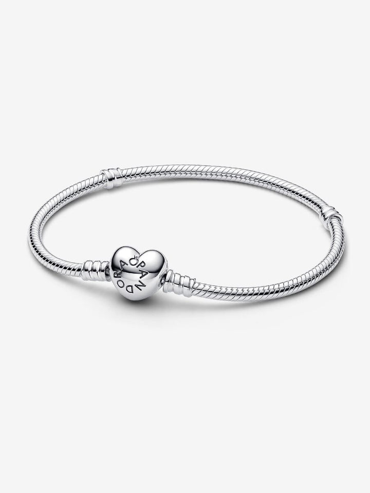 Pandora Moments Heart Clasp Snake Chain Bracelet