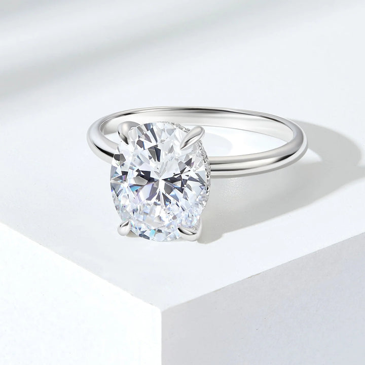 Women's Modern Gents Trading Co Elena Engagement Ring in Yellow Gold Oval Center Stone