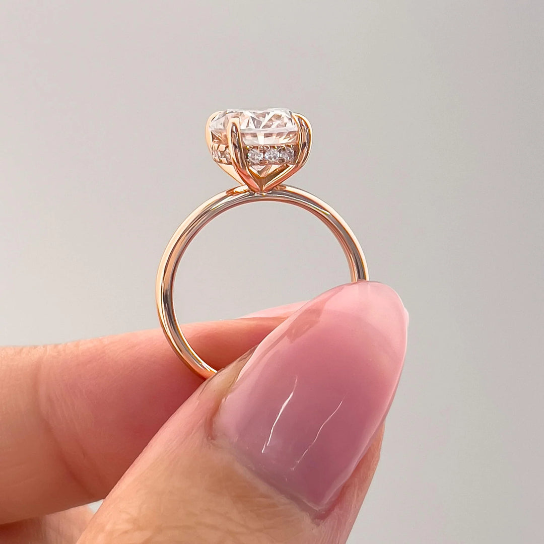 Women's Modern Gents Trading Co Elena Engagement Ring in Yellow Gold Oval Center Stone