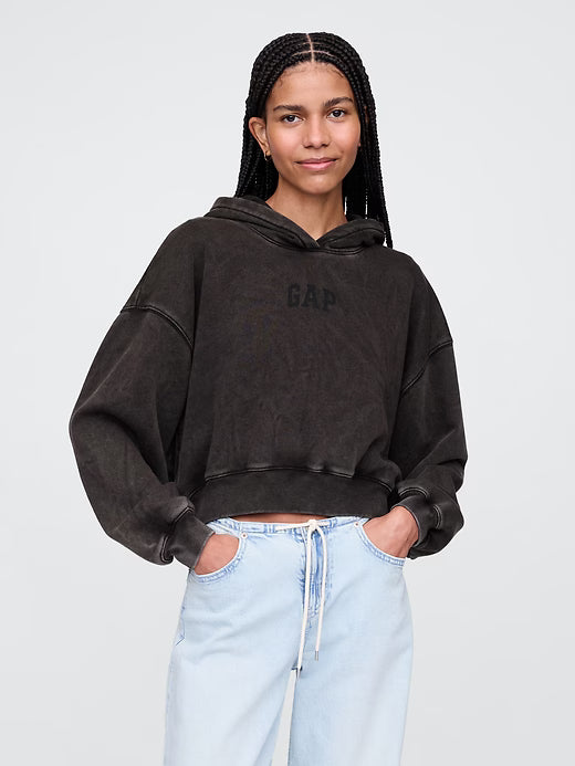Women's Vintagesoft Crop Logo Hoodie