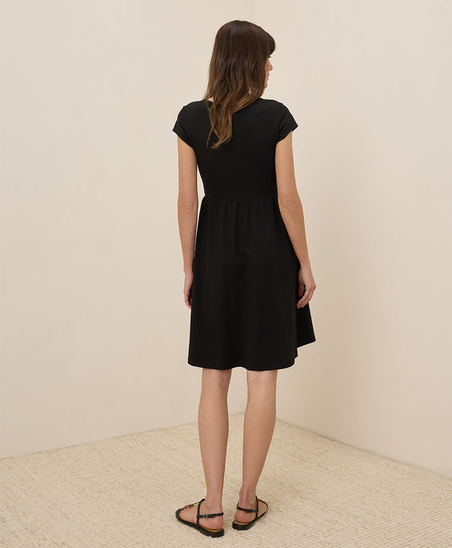 p a c t® Women's Organic Fit & Flare Crossover Dress