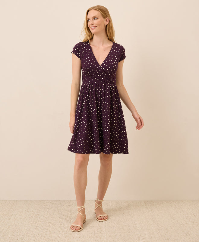 p a c t® Women's Organic Fit & Flare Crossover Dress