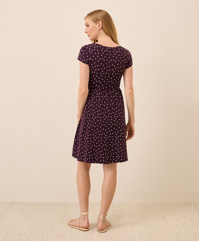 p a c t® Women's Organic Fit & Flare Crossover Dress