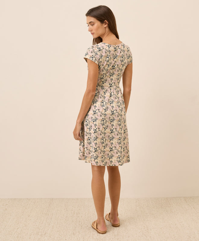 p a c t® Women's Organic Fit & Flare Crossover Dress