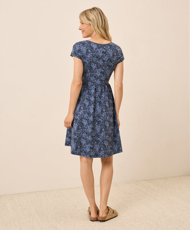 p a c t® Women's Organic Fit & Flare Crossover Dress