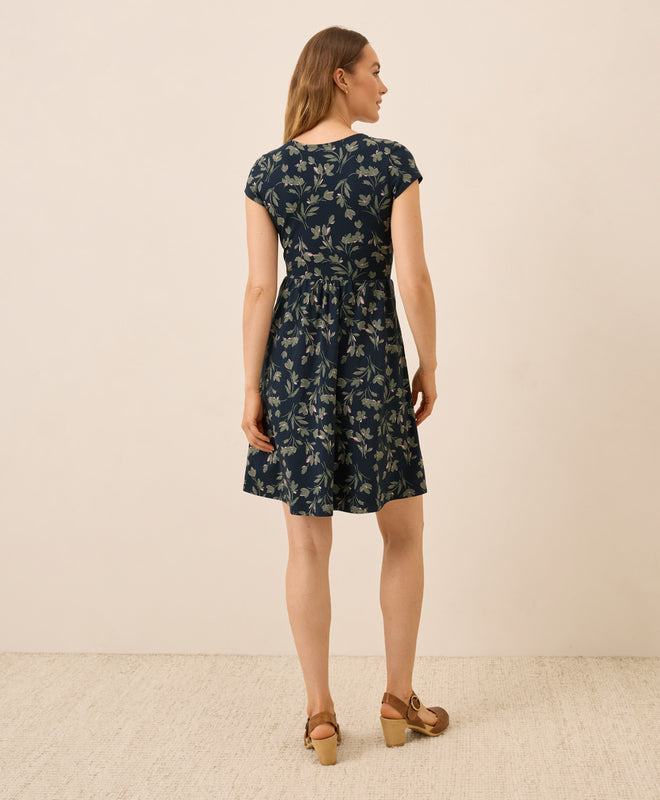 p a c t® Women's Organic Fit & Flare Crossover Dress