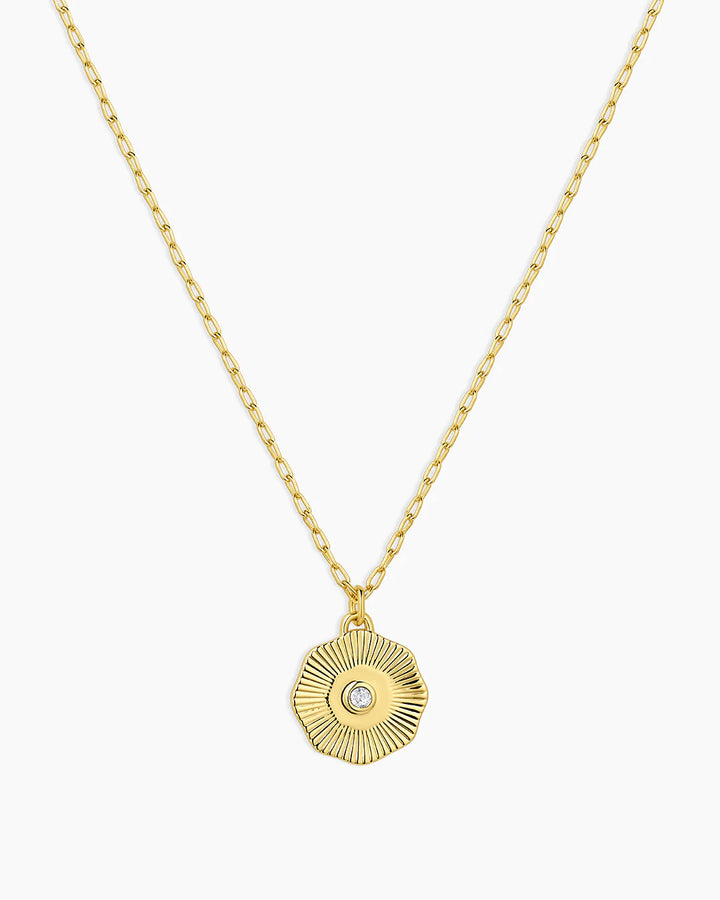 Women's gorjana Birthstone Coin Necklace 18k Gold